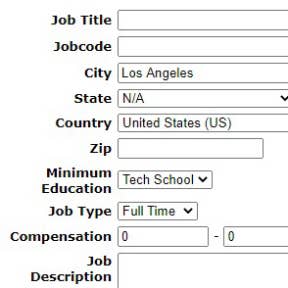Complete the online form to post a free job ad.