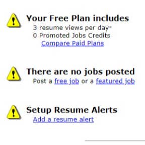 Click on your chosen link to post a job.