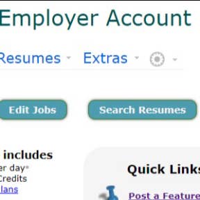 Click on "Search Resumes" on your dashboard.
