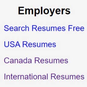 Click on "International Resumes" on the home page.