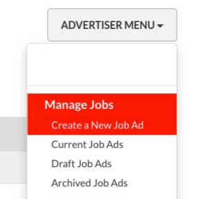 Start the job posting process.