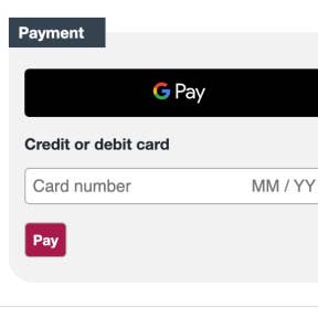 Pay for your package.
