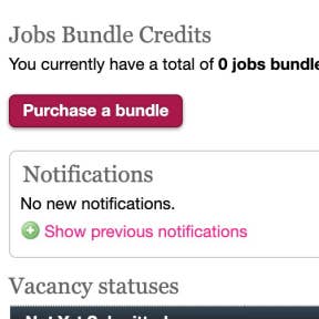 Purchase your credits.