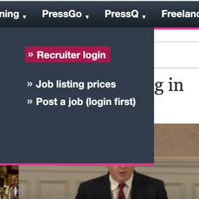 Select "Post a job (login first)."