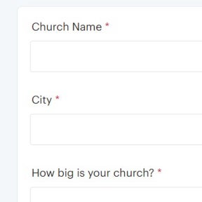Fill in details about your church.