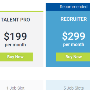 Select a job posting plan.