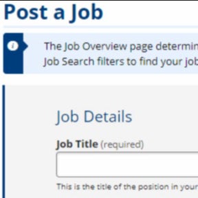 Create and post your job ad.