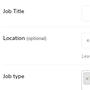 Fill out the job posting form.