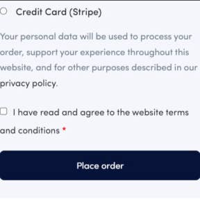 Finalize your order.