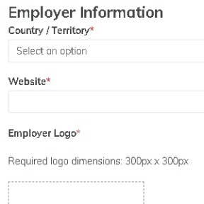 Complete your employer profile.