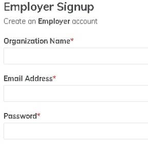 Fill in the employer registration form.