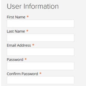 Create your user account.