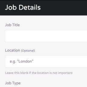 Create your job post.