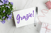 Un biglietto di ringraziamento.