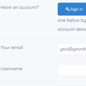 Enter your account details.