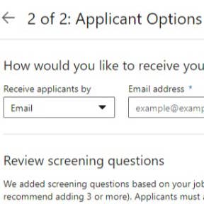 Add a way for applicants to contact you.