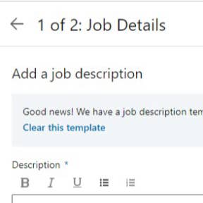 Add a job description.