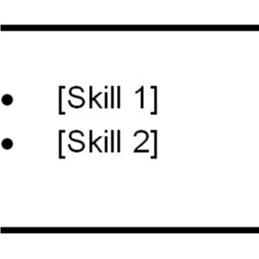 List your skills.