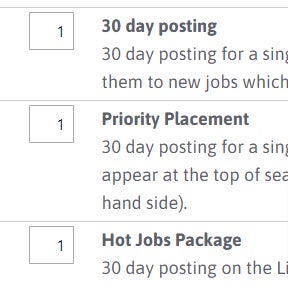 Choose a job posting plan.