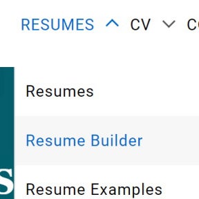 Click on "Resume Builder."