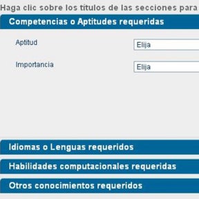 Llena las secciones complementarias a tu vacante.