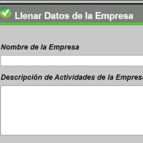 Llenar datos de la empresa.