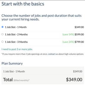 Choose a pricing plan.