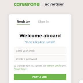Log in to your employer account.