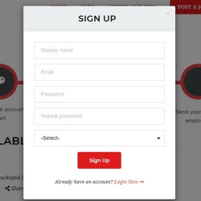 Create an employer account.
