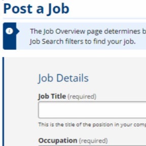 Create and post your job.