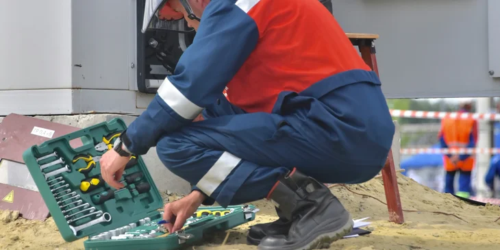 A maintenance worker on site.