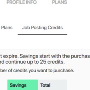 Purchase job credits.