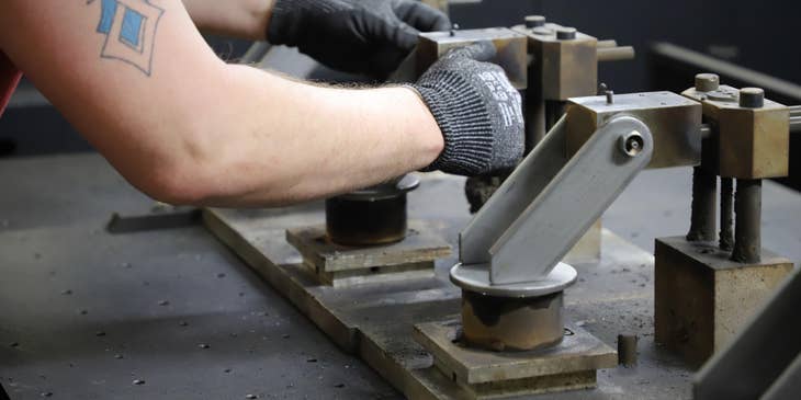 A man working in a manufacturing plant.