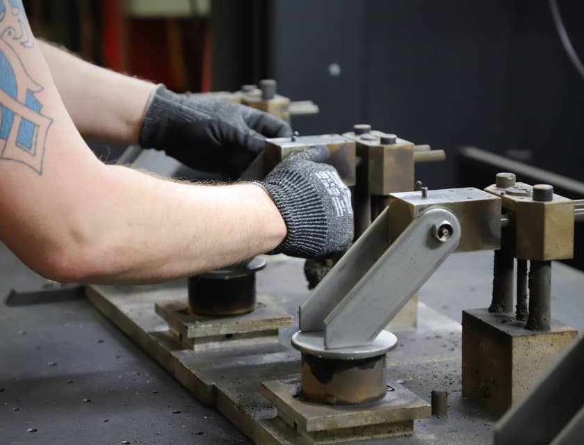 A man working in a manufacturing plant.