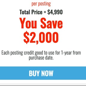 Select the number of job credits you require.