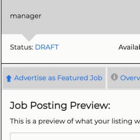 Preview your job post.