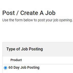 Create your job post.