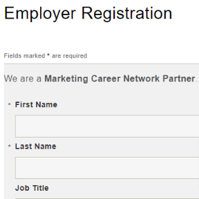 Register as an employer.