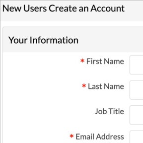 Create your account.
