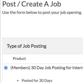 Create your job post.