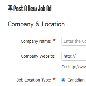 Create your job post.