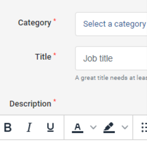 Create your job post.