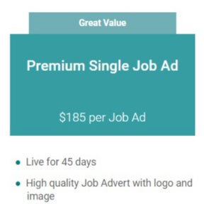 Choose a job posting package.
