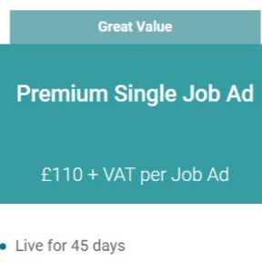 Choose a job posting package.