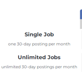 Choose a job posting package.