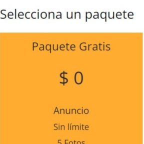 Selecciona un paquete.