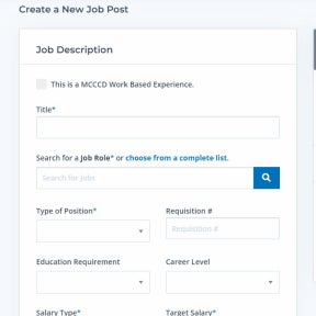 Create a new job post.