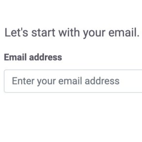 Create your account.