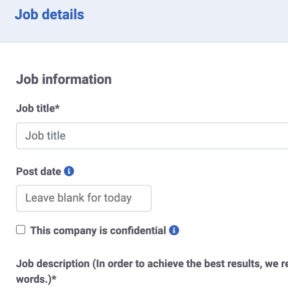 Create your job post.