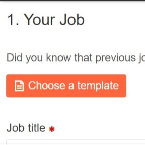 Create your job post.